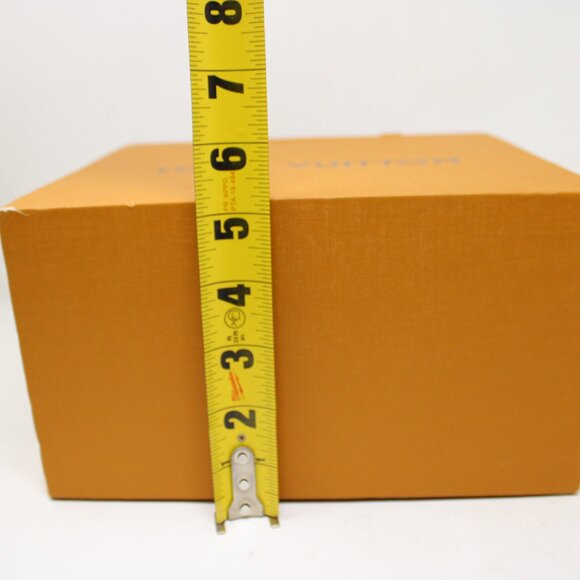 Empty Louis Vuitton Box, Dust Bag, Paperwork Orange 8x9x5 Giftbox Authentic - Picture 15 of 15